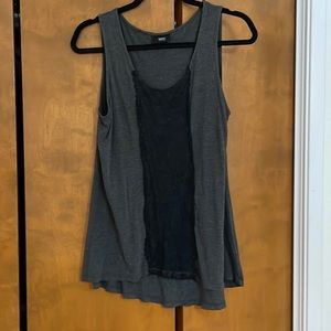 Super cute tank with lace front